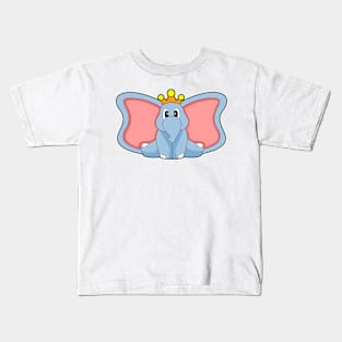 Elephant King Crown Kids T-Shirt